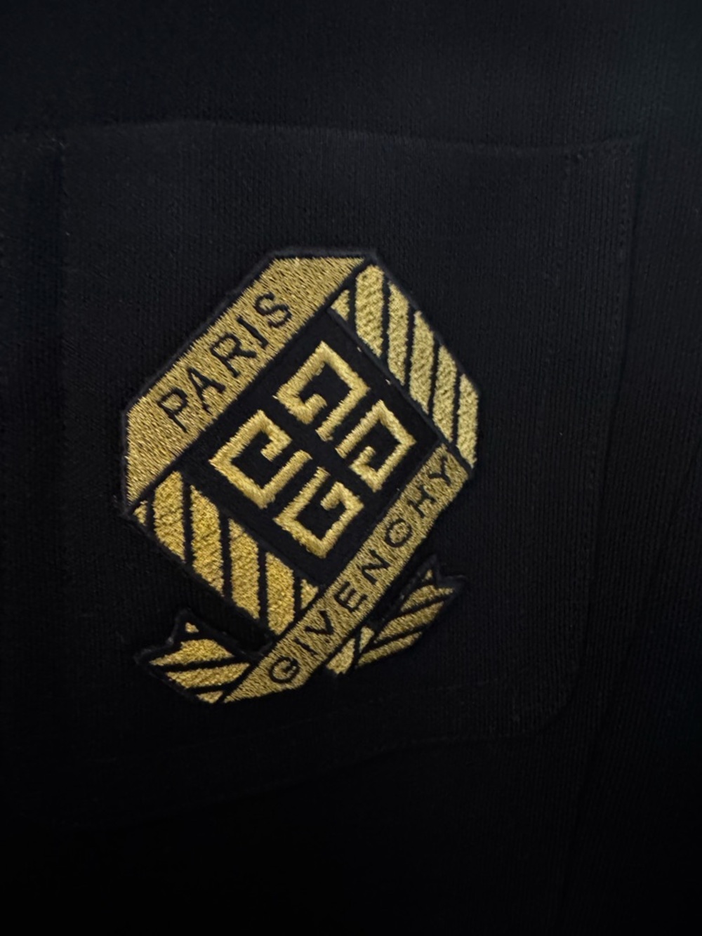 Givenchy Vintage Black Jacket Vest with Button and Gold Logo Accent, Side Slits - Picture 3 of 6